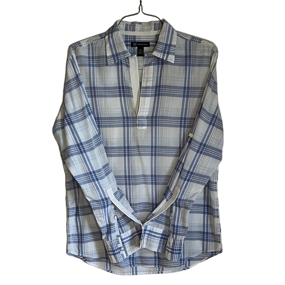 INC International Concepts Other - INC International Concepts Light Blue Plaid Casual Shirt